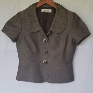 Tahari brown short blazer